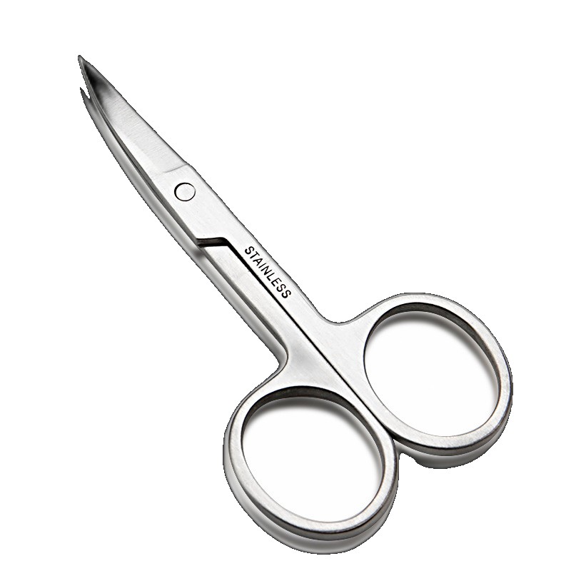 [EGIFTON-3826] Stainless steel eyebrow trimming scissors elbow makeup small mini nose hair trimmer scissors
