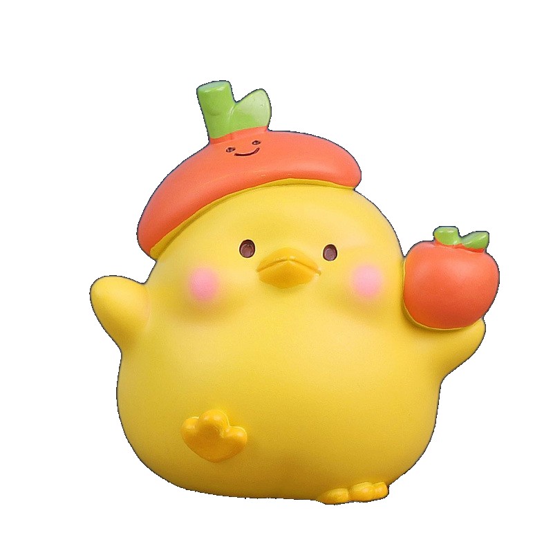 [EGIFTON-LIVE-2446] Factory wholesale Q version cartoon doll cute chicken party car home decoration ornaments office desktop decorations decorations
