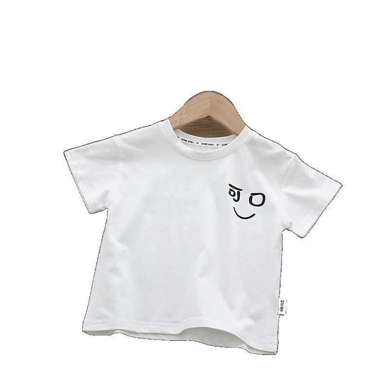 [EGIFTON-LIVE-3249] Summer new baby boy thin summer dress 2022 children's half-sleeved body t-shirt short-sleeved breathable top top
