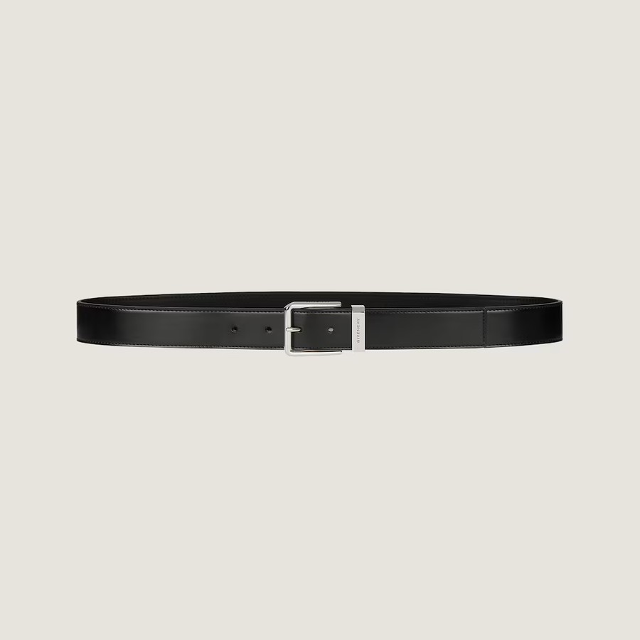[EXT-FAS-MEN-BELT-GIVENCHY-001] Givenchy Gentlemen Black Leather Belt