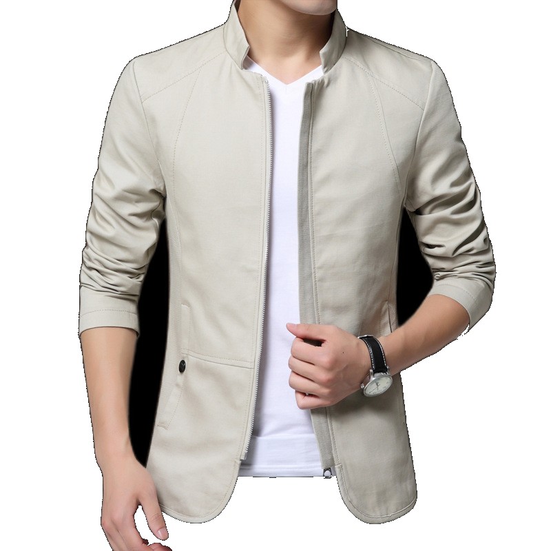 [EGIFTON-3082] 2019 Spring and Autumn Men's Stand Collar Jacket Slim Youth Coat Fashion Casual Tops Wholesale Wholesale