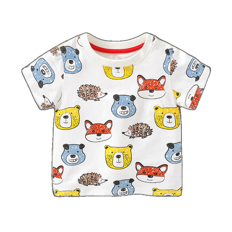 [EGIFTON-3192] Baby clothes boys short-sleeved T-shirt summer children 3 baby girls 1-year-old half-sleeved top cotton 1-year-old