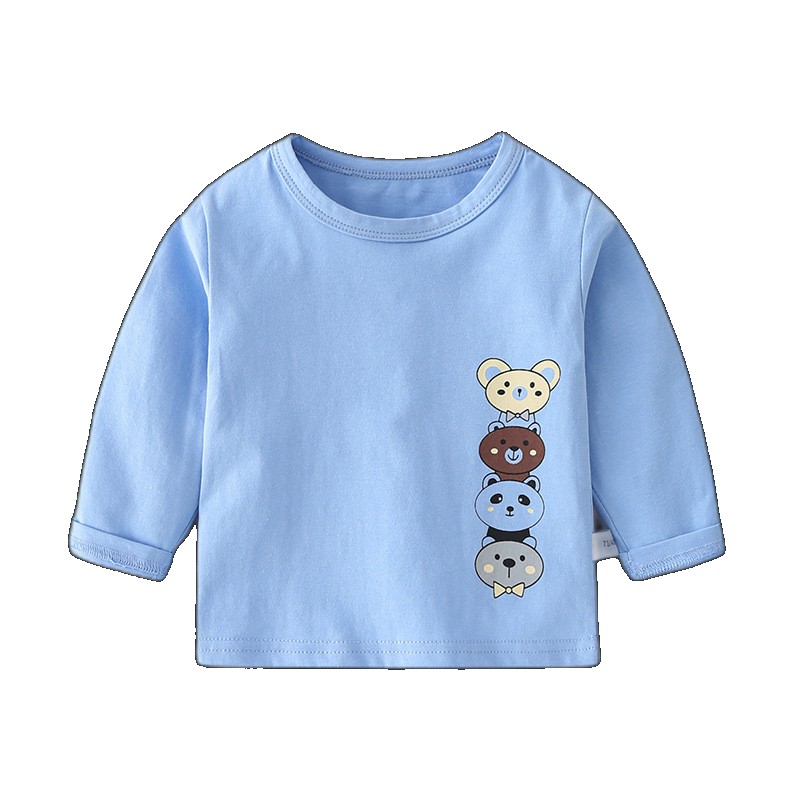 [EGIFTON-3195] Baby long-sleeved T-shirt boys summer baby Lycra children children's tops bottoming shirt autumn clothes clothes