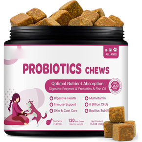 Zesty Paws Dog Allergy Relief Chews, Dog Probiotics for Itchy Skin and Ears, Lamb, 90ct